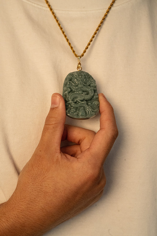 Flying Dragon Jade Pendant